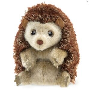 Folkmanis Hedgehog Hand Puppet‎ Brown Plush Realistic Woodland Animal 2192